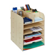 NORTHIX Pretinac za dokumente s 4 A4 ladice, stolni organizator