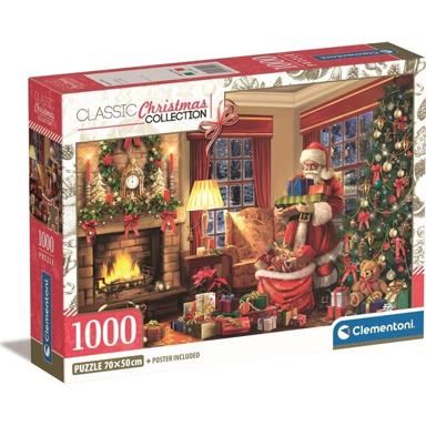 CLEMENTONI Slagalica, Santa's Visit Compact, 1000 kom