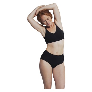 CARRIWELL Grudnjak za trudnice i dojilje, bez šavova, crni, L