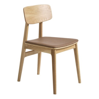 UNIQUE FURNITURE Konjak smeđa/u prirodnoj boji blagovaonska stolica od umjetne kože Livo