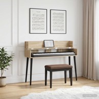 Studio radni stol, 110 x 40 x 19,5 cm, hrast sonoma