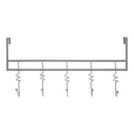  PREMIER HOUSEWARES Siva metalna vješalica za vrata 46 cm, Jaxen