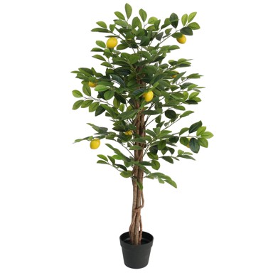 Umjetno stablo limuna s 3 debla, 120 cm, PP, zeleno