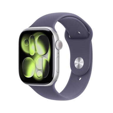 APPLE Watch Series 11 GPS + Cellular 46 mm aluminijsko kućište srebrno s narukvicom Sport Purple Fog – S/M