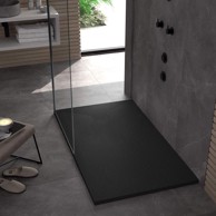 REA Tuš kada Magnum Black, 100x80 cm