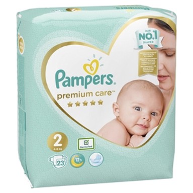 PAMPERS Pelene, Premium Care, veličina 2, 4–8 kg, 23 kom