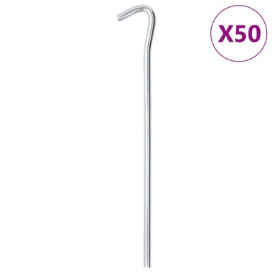 Klinovi za šator 50 kom, 23 cm, Ø 7 mm, pocinčani čelik