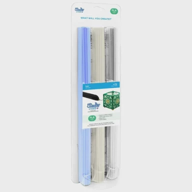 3DOODLER Polilaktična kiselina (PLA), fluorescentna plava, prozirna, bijela, 2 g