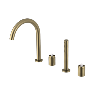 SAPHO Četverodijelna miješalica za rub kade ULTRAMIX, mat zlato