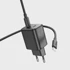 HOCO Zidni punjač N42, 2x Type C + Type C na Type C kabel, PD QC, 45W, GaN, crni