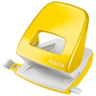 LEITZ Bušač 2 rupe WOW 50081216, do 30 listova, žuti, blister