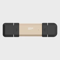 SILICON POWER USB flash drive DS72, 1 TB, USB Type-A / USB Type-C, 3.2 Gen 2, zlatni