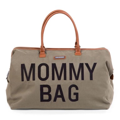 CHILDHOME Torba Mommy Bag platno, maslinasta