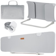 NUKIDO Sigurnosna ogradica za krevet, 150 x 44 x 41 cm, siva