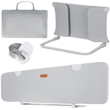 NUKIDO Sigurnosna ogradica za krevet, 150 x 44 x 41 cm, siva