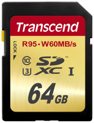 TRANSCEND Memorijska kartica SDXC 64GB Class 10 UHS-I U3 Ultimate