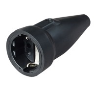 COMMEL Natikač s kontaktom za uzemljenje 16 A, 250 V, gumeni