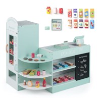 NORTHIX Dječji supermarket, 89x57x88 cm, blagajna i automat, drveni