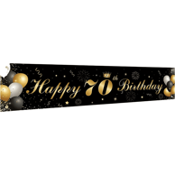 NIKCORP Girlanda baner za 70. rođendan, 180 x 40 cm