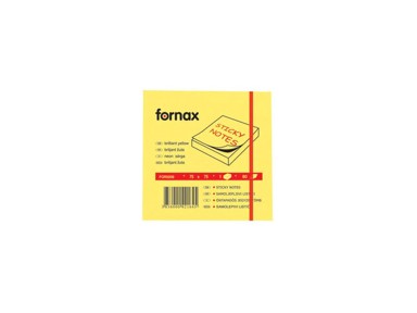 FORNAX Samoljepljivi blok 75x75 mm 80 listova neon