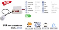 PIR senzor pokreta, ugradbeni, IP65, 120°