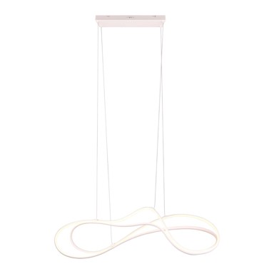 TRIO Bijela LED viseća svjetiljka s metalnim sjenilom Nala