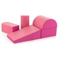 Pjenasti gradnici poligon 5 kom, ružičasta