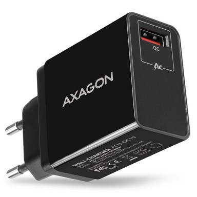 AXAGON Zidni punjač ACU-QC19, crni, 1x USB-A, 19W
