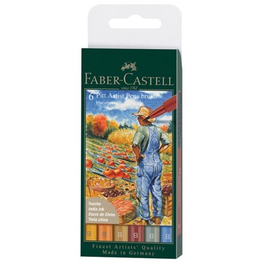 FABER-CASTELL Set 167179 pitt artist brush b harvest 6 boja