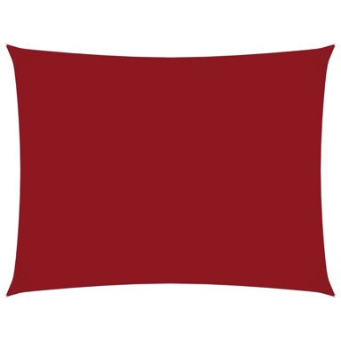Jedro za zaštitu od sunca od tkanine oxford pravokutno 5 x 6 m, crvena
