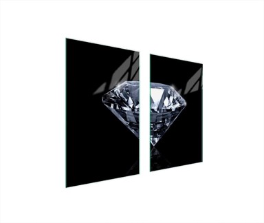 TMK Staklena zaštita za štednjak ili ploču za kuhanje 75x52, diamond