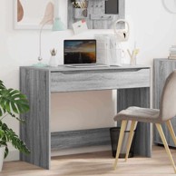 Stol s ladicama 100x50x78 cm konstruirano drvo, siva sonoma