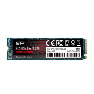SILICON POWER SSD disk P34A80, M.2 NVMe, 2 TB, PCIe 3.0 