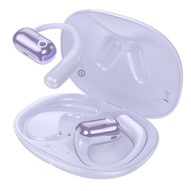 HOCO Slušalice EA6, bežične, open-ear, Bluetooth, ljubičaste