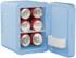 ELLE Mini hladnjak 4 L s LED make-up ogledalom, plavi