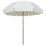 Vrtni suncobran s čeličnim stupom 300 cm, bež