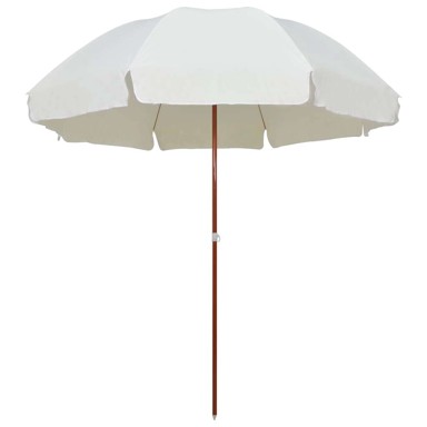 Vrtni suncobran s čeličnim stupom 300 cm, bež