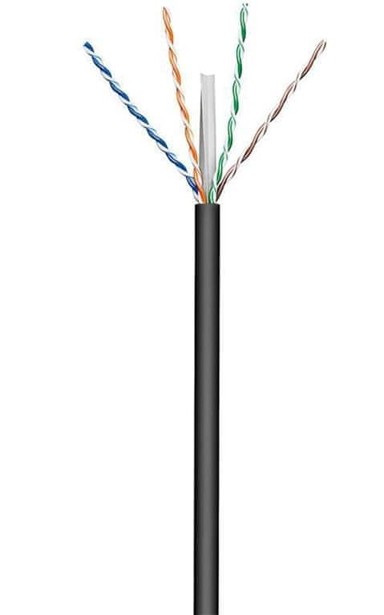 U/UTP Vanjski mrežni kabel CAT6, 100 m, crni