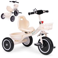 ECOTOYS Tricikl s košarom, bež