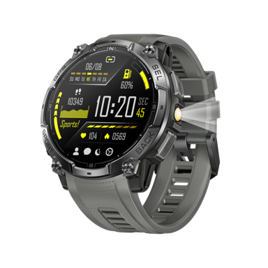 GLACIERX Muški sportski pametni sat Monolith GX-MC76A s AMOLED zaslonom, crni