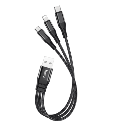 MXM USB kabel 3u1 s microUSB Type-C i Lightning konektorom 0,25 m