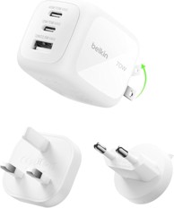 BELKIN GaN punjač BoostCharge Pro, 70 W, 3 priključka