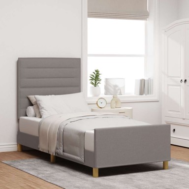 Krevetni okvir 100x200 cm, tkanina, taupe