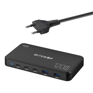 BLITZWOLF Punjač BW-I100, 5 priključaka, 120 W