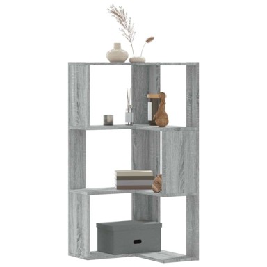 Regal za knjige, kutni, drveni 50x50x102 cm, sivi hrast sonoma