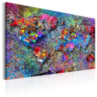 Slika Map Jackson Pollock inspiration 90x60