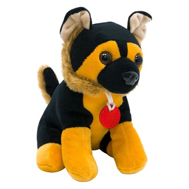 UNIKATOY Plišana igračka sjedeći pas njemački ovčar, 18 cm 