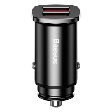 BASEUS Auto punjač Square, 2xUSB, QC3.0, 5A, 30W 