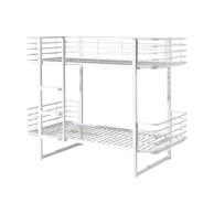 VIPACK Bijeli metalni dječji krevet na kat s podnicom 90x200 cm Oscar 