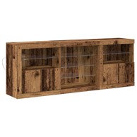 Bife s LED svjetlima 181,5x37x67 cm obrađeno drvo, staro drvo